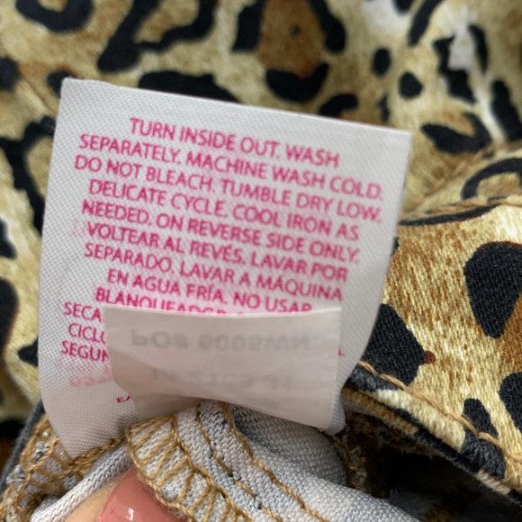 NOBO Leopard Print Skinny Jeans No Boundaries Sz 5 Pants Tan Brown Black - Picture 8 of 9